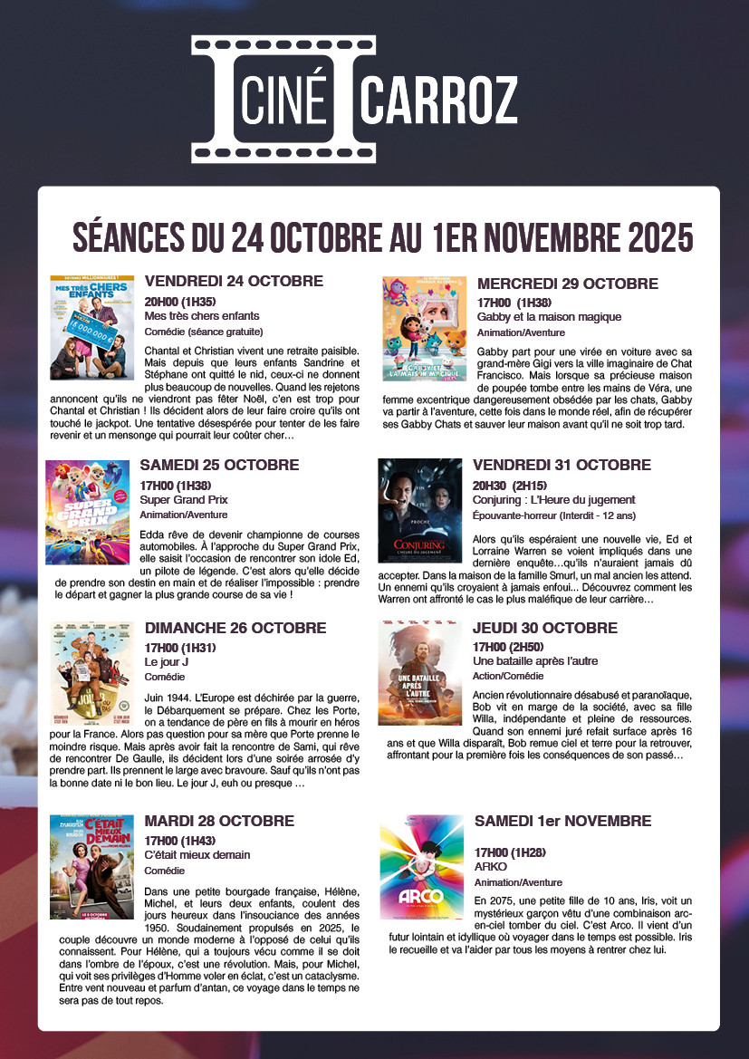 PROGRAMME CINÉMA