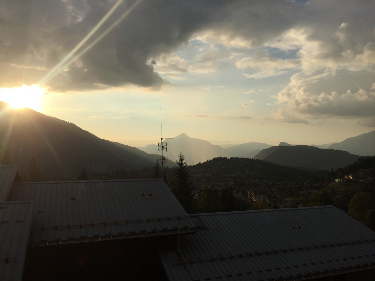Vue de la terrasse en été
